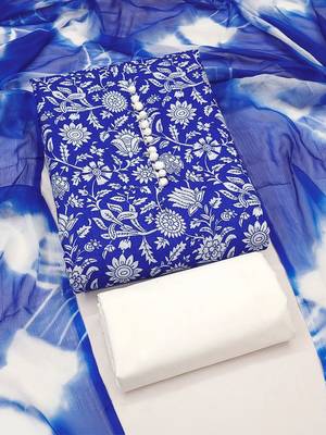 Printed Pure Cotton Unstitched Dress Material 1