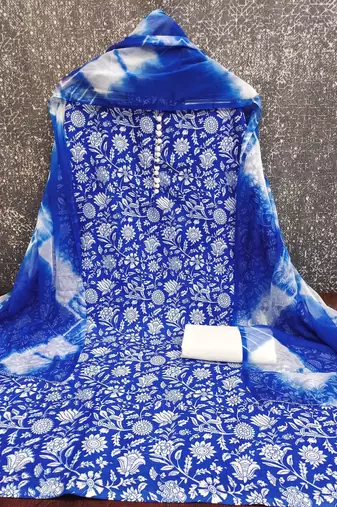 Printed Pure Cotton Unstitched Dress Material