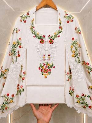 Embellished Unstitched Dress Material 3