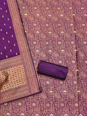 Art Silk Semi-Stitched Dress Material 3