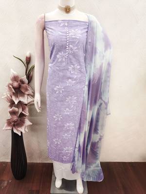 Printed Pure Cotton Unstitched Dress Material 1