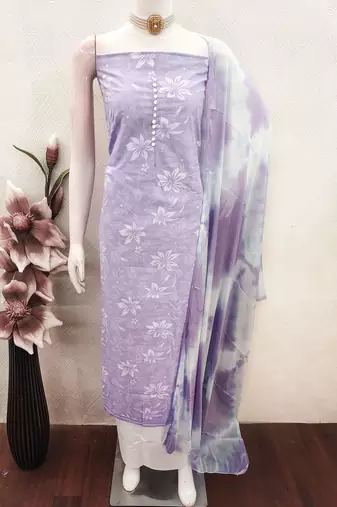 Printed Pure Cotton Unstitched Dress Material