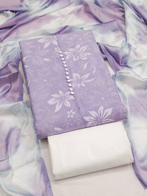 Printed Pure Cotton Unstitched Dress Material 3
