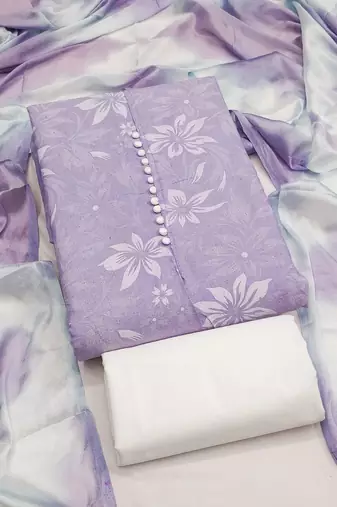 Printed Pure Cotton Unstitched Dress Material