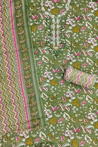 Printed Pure Cotton Unstitched Dress Material