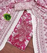 Floral Printed Pure Cotton Unstitched Dress Material