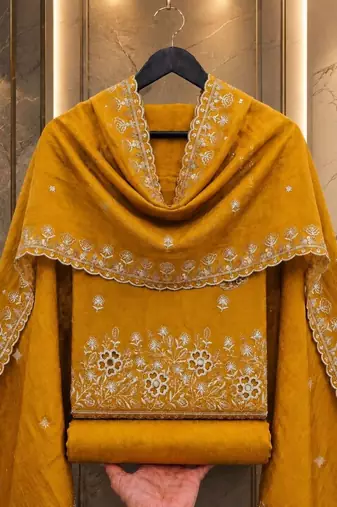 Embellished Unstitched Dress Material