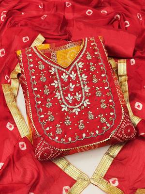 Embellished Unstitched Dress Material 1