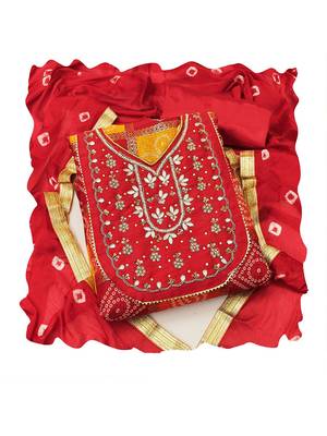 Embellished Unstitched Dress Material 2