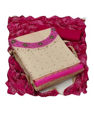 Embellished Unstitched Dress Material 2