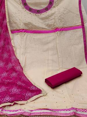Embellished Unstitched Dress Material 3