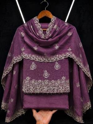 Embellished Unstitched Dress Material 3