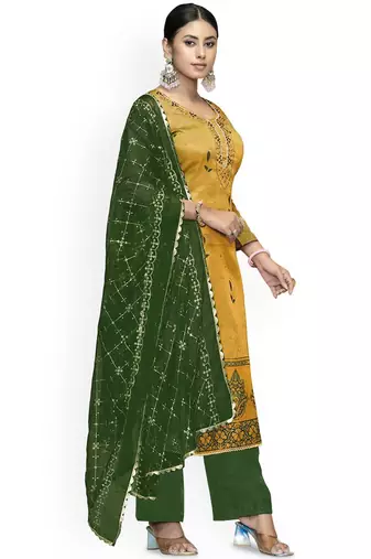 Floral Woven Design Banarasi Jacquard Unstitched Dress Material