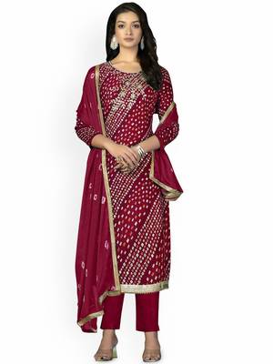 Floral Printed Zari Unstitched Dress Material 1