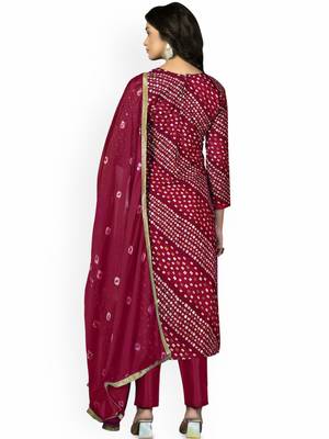 Floral Printed Zari Unstitched Dress Material 3