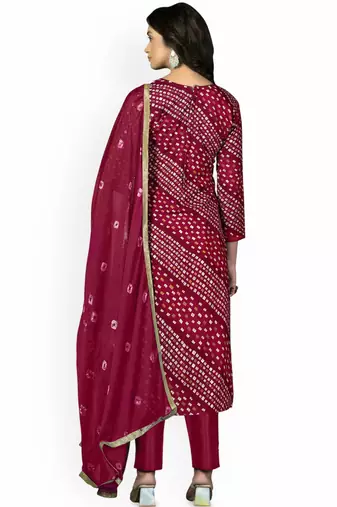 Floral Printed Zari Unstitched Dress Material
