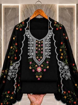 Embellished Unstitched Dress Material 1