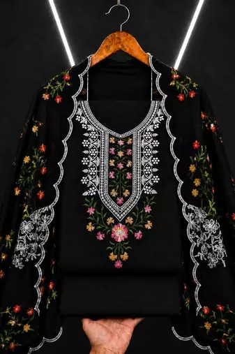 Embellished Unstitched Dress Material