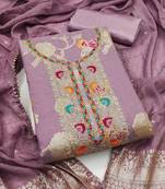 Embroidered Unstitched Kurta Fabric Bottom Fabric and Dupatta