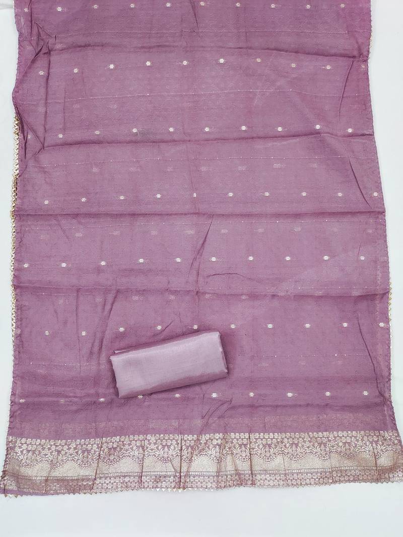 Embroidered Unstitched Kurta Fabric Bottom Fabric and Dupatta