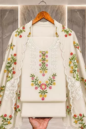 Embellished Unstitched Dress Material