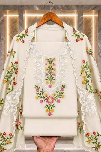 Embellished Unstitched Dress Material
