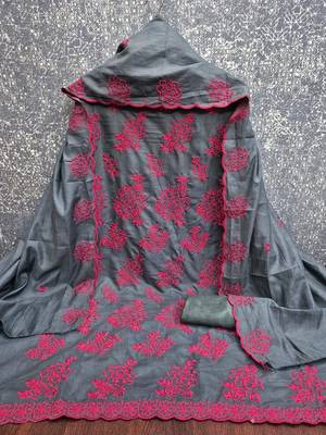 Embroidered Unstitched Dress Material 2