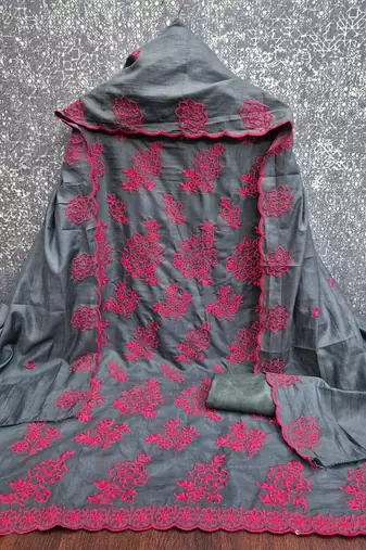 Embroidered Unstitched Dress Material