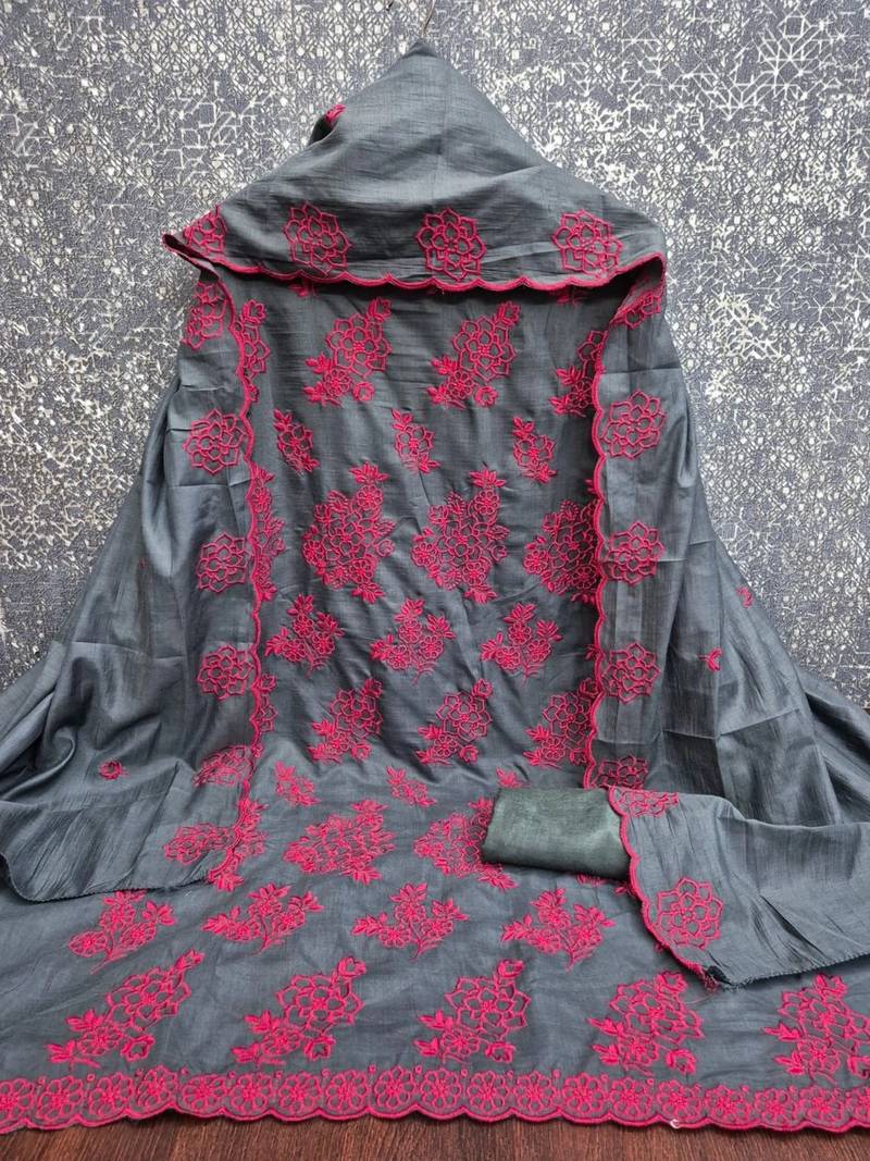 Embroidered Unstitched Dress Material