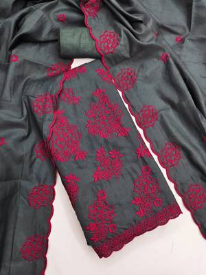 Embroidered Unstitched Dress Material 3