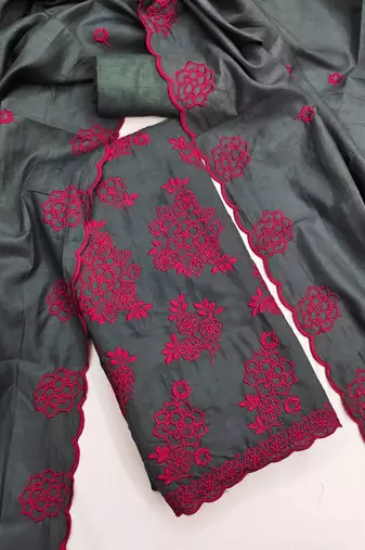 Embroidered Unstitched Dress Material