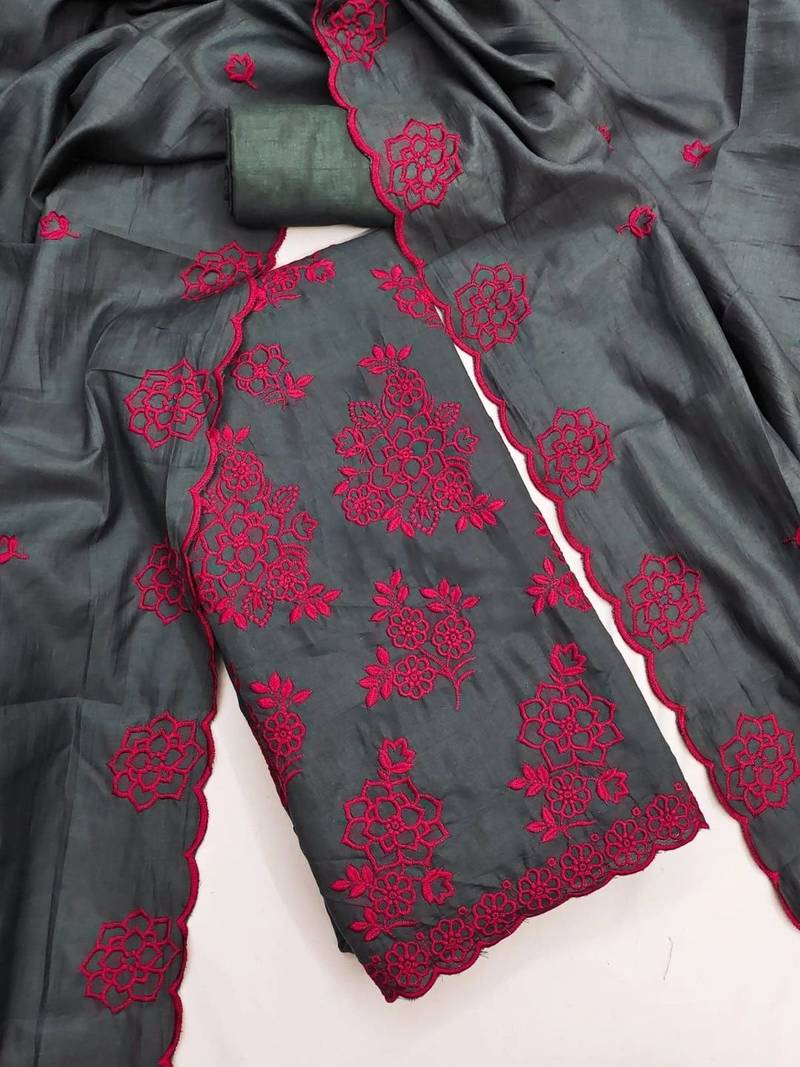 Embroidered Unstitched Dress Material