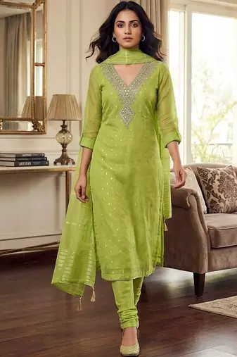 Embroidered Unstitched Dress Material