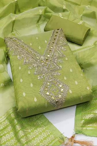 Embroidered Unstitched Dress Material