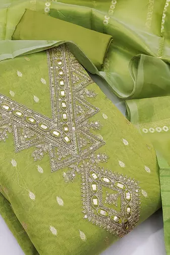 Embroidered Unstitched Dress Material