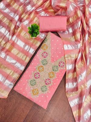 Embroidered Unstitched Dress Material 2
