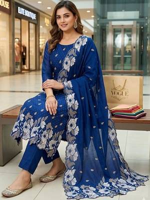 Embroidered Unstitched Dress Material 1