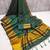 Women's purple & golden zari woven kanjivaram style silk blend saree with blouse piece