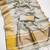 Women's grey & golden zari woven kanjivaram style silk blend saree with blouse piece