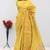 Women's yellow & golden zari woven kanjivaram style silk blend saree with blouse piece