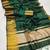 Women's purple & golden zari woven kanjivaram style silk blend saree with blouse piece