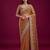 Antique bronze designer sequence embroidery work net saree