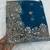 Deep teal blue designer sequence embroidery work net saree