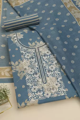 printed  cotton unstitched dress material