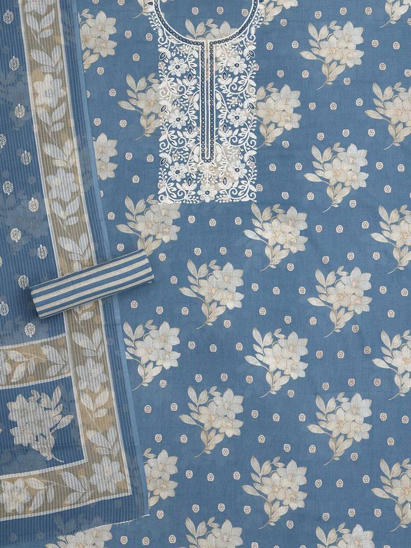 printed  cotton unstitched dress material