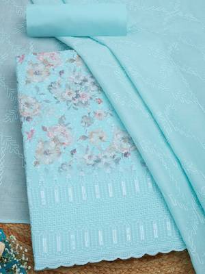 women floral printed unstitched dress material 1