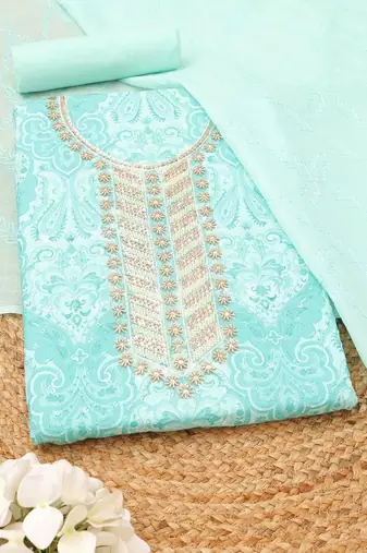 printed unstitched dress material