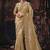 beige kanjivaram silk heavy embroidery beads party wear saree