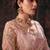 pink linen salsa heavy embroidery beads party wear saree