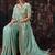 Sky blue pure tissue heavy embroidery beads party wear saree